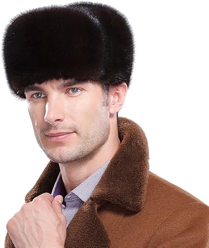 新品未使用★リアルミンクファー トーク帽 ロシア帽 黒 60㎝ 調節可能 男性◎ Amazon.co.jp: URSFUR ふわふわ 防寒 男性 メンズ リアルな